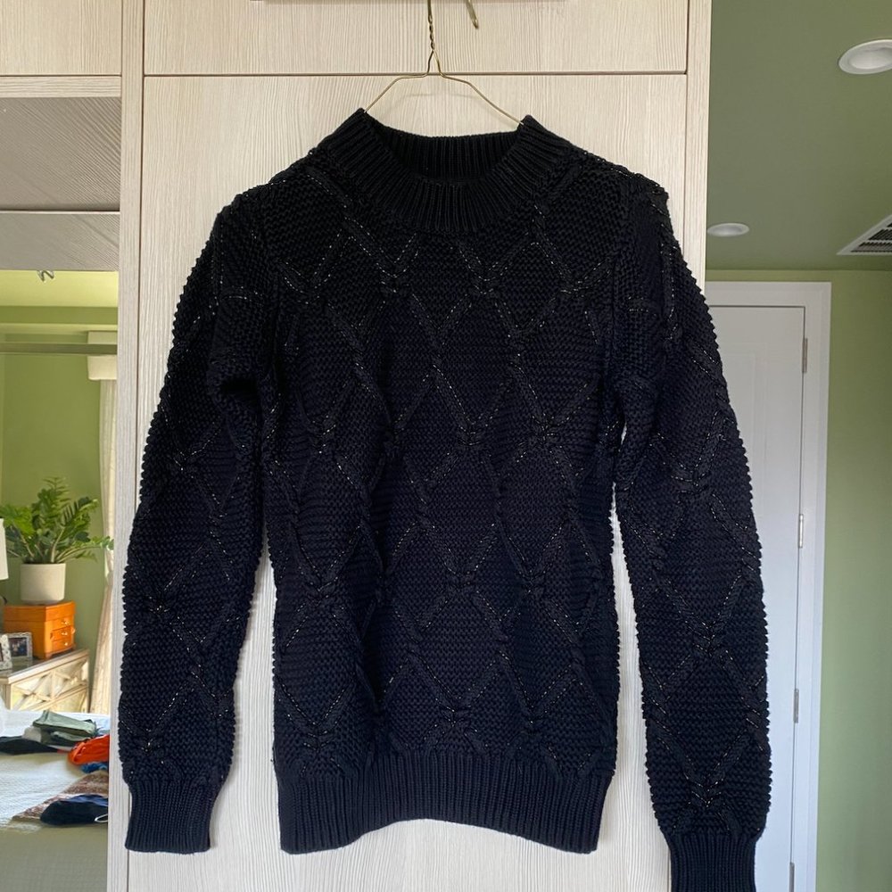 All Saints Black Embellished Sweater